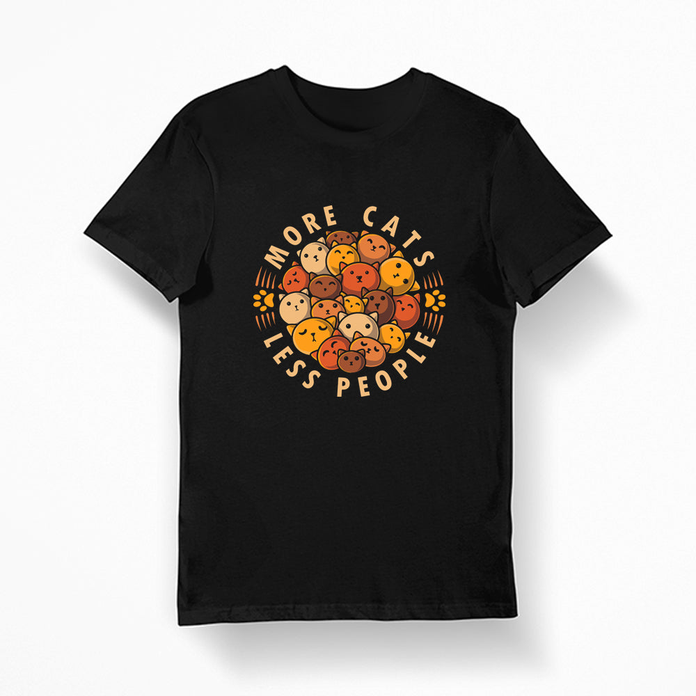 Cat lovers, more cats less people t-shirt
